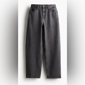 EUC H&M Women’s Sz: 6 Dusty Gray Denim Baggy Wide Leg Loose Fit High Waist Jeans